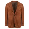 Men's Suits Solid Man Suit Top Casual Singal Breasted Warm V-Neck Business Woolen For Thick Male Notched Fashion Jacket