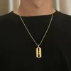 Heren ketting roestvrij stalen mes CNC kristallen hanger hoge kwaliteit sieraden voor man geschenken vriendjes geschenken 3mm 24 inch