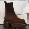 Mulheres designer fw23 tactor couro real botas verdes gênio botas de alta qualidade