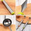 Fruit Vegetable Tools 1pc Stainless Steel Double ended Watermelon Scoop Corrugated Knife Ice Cream Dessert Kitchen DIY Accessory Gadget 230919