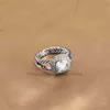 2024 Bague Mode Argent Bijoux Designer Amour 18K Or pour Bagues Femmes Élégant Diamant Blanc Topaze Zircon Classique Cerceau Dames Anniversaire Banquet Présent