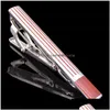 Tie Clips Copper Stripe Plaid Shirts Top Dress Business Suits Bar Clasps Neck Links Fashion Jewelry For Men Gift Will And Sandy Drop D Dh8Ut