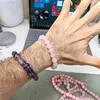 MG1161 Bracelet de perles de Quartz Rose naturel de MADAGASCAR 10 mm pour hommes ou femmes Bracelet en cristal naturel de haute qualité 3479