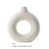 Vasi Nordic Donut Whtie Vaso di fiori in ceramica giallo Circar Hollow Donuts Pot Decorazione della casa Accessori Vasi Drop Delivery Garden Dh5Xu