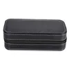 Watch Boxes 2 Grids PU Leather Travel Storage Case Zipper Wristwatch Box Organizer