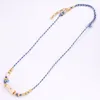 Charms ketting Amour Turks blauw roze lange knopen kralen Boho sieraden vrouwen trui amulet partij zomer strand cadeau voor haar 230915