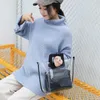 Mlouye透明な女性用バッグ2023日本と韓国の新しい母親と子供のバッグワニのハンドヘルド片方の肩二角ストラドルバッグ230919