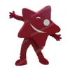 Disfraz de mascota de estrella roja de rendimiento, disfraz de fiesta de lujo de Navidad de Halloween de alta calidad, traje de personaje de dibujos animados, traje de carnaval, traje de adultos unisex