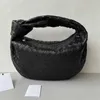 Bottegass Handbag 2023bv Jodie Woven Women's Bag Sheepskin Knotted Round Underarm Hobo Curved Medium Handbag Venetass