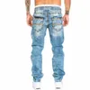 UEFEZO Biker Jeans Hommes En Détresse Stretch Déchiré Denim Pantalon Hommes Hip Hop Slim Fit Trous Punk Denim Jeans Coton Pantalon Outwear245p