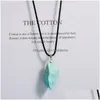 Pendentif Colliers Irregar Brut Naturel Pierre Collier Cristal Améthyste Topaze Lapis Rose Quartz Femmes Hommes Bijoux De Mode Drop Livrer Dhf8I