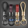 Keychains eerlijke luxe sleutelhanger mannen vrouwen auto sleutelhanger voor ringhouder sieraden echte lederen touwtas hangersdagdag cadeau2238