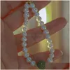 Chain Women Fashion Freshwater Pearl Bracelet Beaded Elastic Beads Jade Bracelets Jewelry Drop Delivery Dhk1C