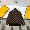 Ubrania dla dzieci Sweter Podwójny litera Pełna druk Pullover dla chłopca rozmiar 100-150 cm okrągły szyjka Dzianin Top