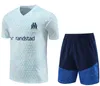 23 24 Marseille Trackuit Aubameyang Soccer Jersey Men 2023 2024 Olympique de Shirt Sleeve Training Suit Survetement Maillot Foot Short Sleeve Sportswear