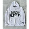 Kurtki męskie American Retro Star Letter Printed Zip Up Hoodies Men Y2K Autumn Section Lazy Płaszcz 2023 Masna marka Streetwear Kurtka 2309919