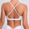 Traje de yoga Sujetador deportivo para mujeres Sexywg Ropa interior deportiva sin espalda Gimnasio Fitness Top blanco 2023 Ropa de verano Ropa deportiva Mujer