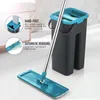 Hand Push Sweepers Flat Squeeze Mop with Spin Bucket Free Wringing Floor Cleaning Microfiber Pads Wet or Dry Usage on Hardwood Laminate 230919