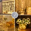Christmas Decorations Curtain Garland LED String Lights 8 Modes USB Remote Control Festival Decoration Holiday Wedding Fairy for Home 230919