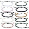 Bracciale in cristallo di guarigione con pietre naturali da 6 mm con perline Donna Uomo Fatto a mano con pietre preziose tonde Braccialetti regolabili con perline Gioielli Drop De Dhcjz