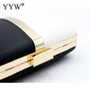 Torby wieczorowe Małe czarno -białe sprzęgło ślubne dla kobiet torba Crossbody Bridal Torebka koktajlowa PROM POCHETTE FEMME 230918