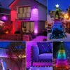 Stringhe LED Party USB Bluetooth Luce natalizia colorata Lucine Fiore Pentagramma RGB LED String Albero di Natale Decorazioni di Capodanno Ghirlanda LED HKD230919