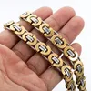 With Lobster clasp Jewelry 8mm 24'' Gold Silver Stainless Steel flat byzantine Curb Link Necklace Chain for Friends holi203a