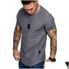 Camisetas para hombres Camisetas para hombre 2023 Descuento Verano Bambú Algodón Manga corta Cuello redondo Camiseta Drop Entrega Ropa Ropa Tees Dhiph