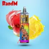 Kit penna Vape monouso originale Randm Tornado 10000 puff e sigaretta 850mAh Batteria ricaricabile cristallo 20ml bobina mesh preriempita rgb bagliore di luce 10 pezzi