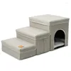 Vêtements pour chiens Escaliers multifonctions Étapes de rangement Lit supérieur Canapé Chiot Escalade pour cacher les animaux de compagnie