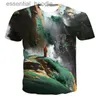 Blouses pour femmes Chemises T-shirts pour hommes Produit T-shirt Hommes de haute qualité Hommes Dames Baleine Peinture à l'huile Impression 3D T-shirtMen's L230919