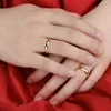 Wedding Rings Fashion Simple Smooth Stainless Steel Ring for Women and Men Classic Gold Color Couple Rings Wedding Engagement Jewelry 230919