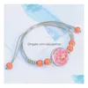 New Immortalized Flower Charm Bracelet Jewelry Fashion Time Gem Glass Pendant For Women Love Gift Ladybro Birthday Gifts Drop Delivery Dhdog