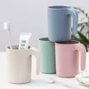 Tumblers Toothbrush Cup Badrum Portable Holder Drinkware Tools 330 ml Vete Straw Mouthwash Borsting Plastic