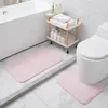 Tappetini da bagno 2 pezzi Set tappetino da bagno per WC 50x80 cm Antiscivolo 50x40 cm Tappeto piedistallo a forma di U Tappeto assorbente