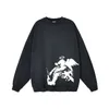 Sweats à capuche pour hommes Y2K Goth Crewneck Sweatshirt Femmes Harajuku Pull à manches longues Tops amples Entraînement Rétro Hip Hop Casual Sweat à capuche Hommes Streetwear