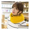 10 Colors Knitted Scarf Circle Loop Lady Wrap Scarves Thick Warmer Neck Cloghet Drop Delivery Dhhfw