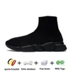 Originele basketbalschoenen Designer Men Casual schoenen Dames Speed Trainer Sokken Bootsnelheden Lopers sneakers Brei -vrouwen Walking Triple Black White Red Lace Sport