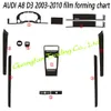 För Audi A8 D3 2003-2010 Bilstyling 3D 5D Carbon Fiber Car Interior Center Console Color Change Molding Sticker Decals3212