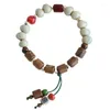 Strand Bohemia Ceramics Charm Beaded Bracelet For Women Handmade Imitation Wood Beads Chain Bangle Female Boho Jewelry