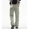 Herrenjeans Urban Streetwear Y2k Ink Painted Spliced Flare Pants Jeans für Männer Straight Casual Baggy Denim Hose Unisex Oversize Cargos 230918