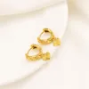 14k Gold Drop Earrings Dingle Chandelier Women Girl Love Trendy Fashion Hang Hang Heart African Arab Mellanöstern Arracadas275D
