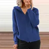 Giacca da donna Misto lana Autunno Inverno Cerniera Maglione lavorato a maglia Cardigan Donna Collo alto Cappotto caldo allentato Giacca solida Top da festa femminile 230918