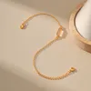 Strand ccgood branco strass pulseira para mulher banhado a ouro 18 k alta qualidade moda minimalista acessórios jóias pulseras mujer