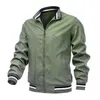 Jaquetas masculinas SlimFit Bomber Jacket Casual Casaco Sólido Moda Baseball Trench Zipper Militar Street Wea 230918