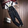 Japan Style Plus Size Mens Black Jeans Jumpsuit Men Hip Hop Cargo Denim Bib overys Casual Suspender Pants 5xl 6xl Men's286k