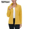 Giacche da donna TACVASEN Primavera/Autunno Giacche in pile leggere Donna Sport Felpe calde Termiche Casual Dolcevita Maglione Cappotti Top 230919