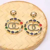 Designer Earring Brand Letter Orecchini a cerchio Orecchi di diamanti placcati in oro Giochi per la festa di nozze