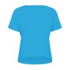 Camicie attive 8 colori Donna T-shirt ampia T-shirt alta e bassa T-shirt in cotone Manica corta Assorbimento dell'umidità Tunica con orlo atletico