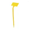 Garden Supplies Gardens Planting Tools 100 Pcs Bonsai Plastic Plant Labels T-Type Upturned Tags Markers Yellow
